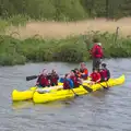 Teenagers paddle a canoe singing 'Summer Holiday', A Trip on the Norfolk Broads, Wroxham, Norfolk - 25th May 2013