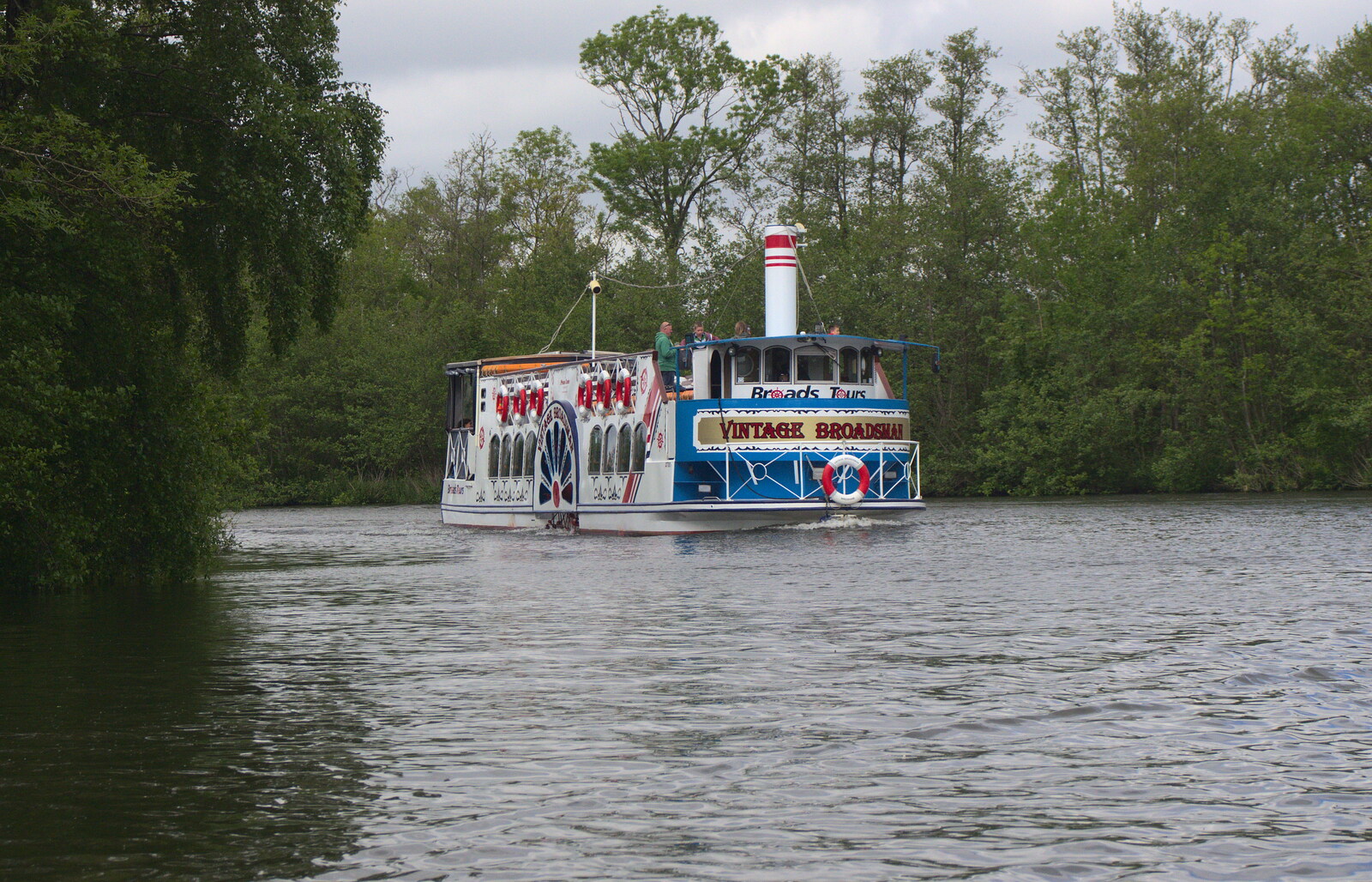 The paddle boat 'Vintage Broadsman' from A Trip on the Norfolk Broads, Wroxham, Norfolk - 25th May 2013