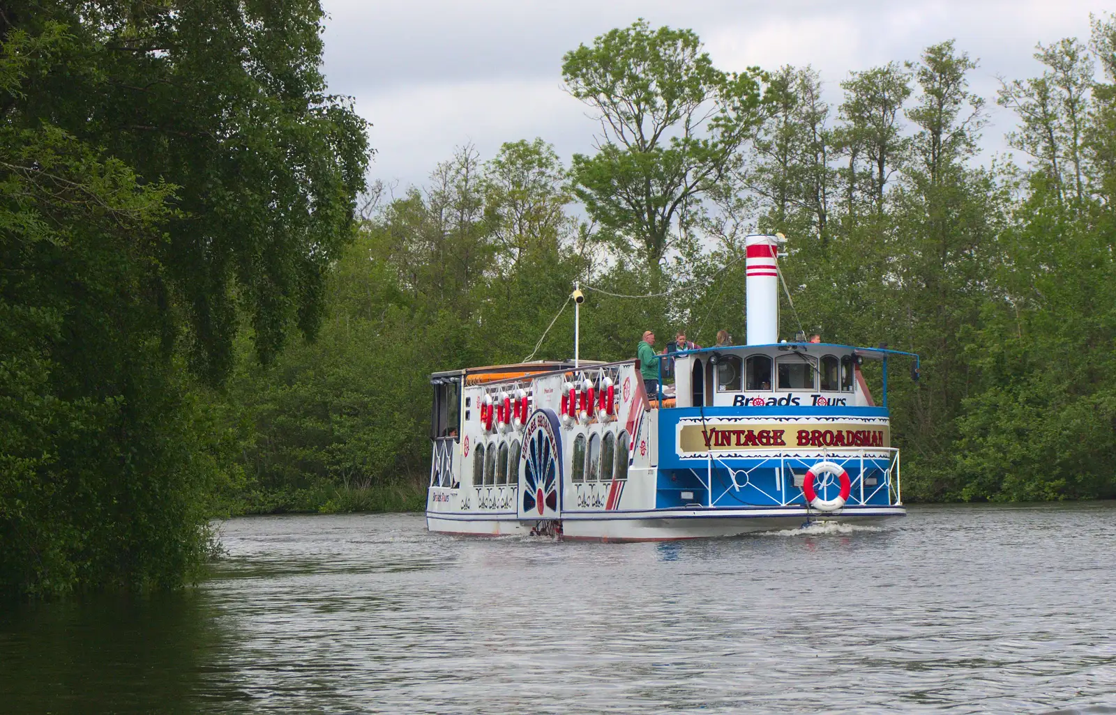 The paddle boat 'Vintage Broadsman', from A Trip on the Norfolk Broads, Wroxham, Norfolk - 25th May 2013