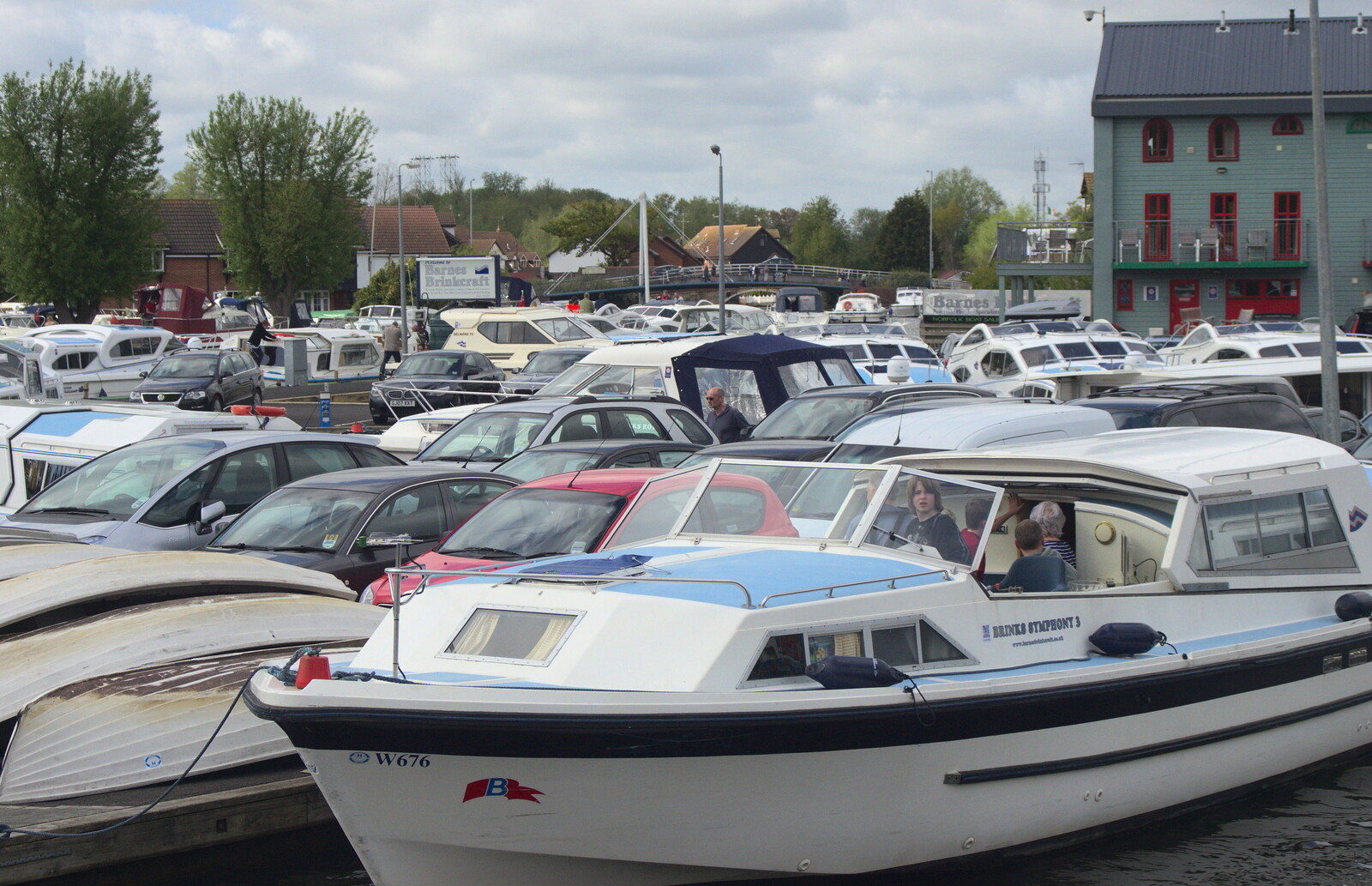 The marina is crowded from A Trip on the Norfolk Broads, Wroxham, Norfolk - 25th May 2013