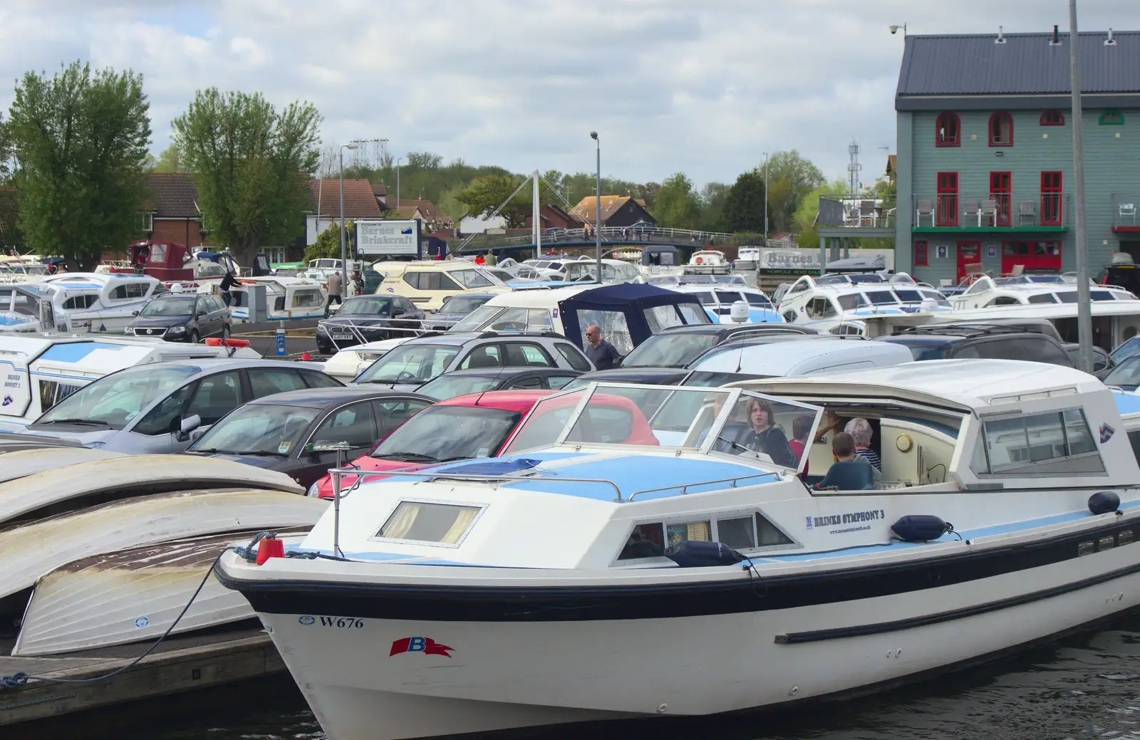 The marina is crowded, from A Trip on the Norfolk Broads, Wroxham, Norfolk - 25th May 2013