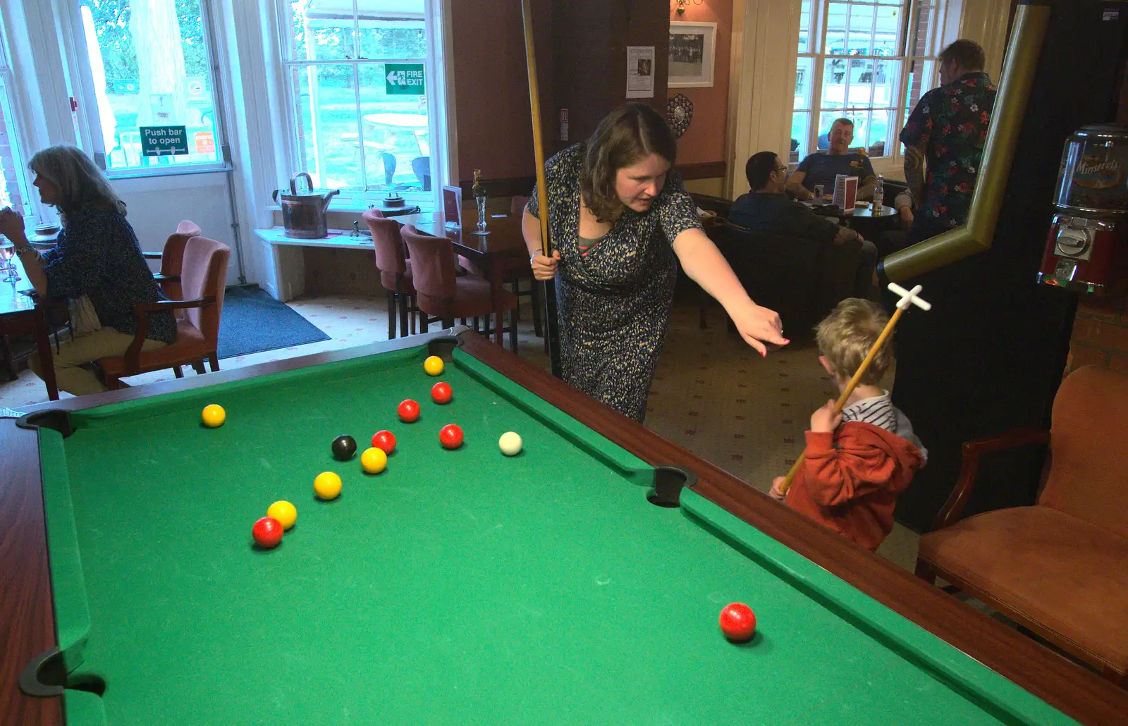 Isobel and Fred play 'stick game', from A Trip on the Norfolk Broads, Wroxham, Norfolk - 25th May 2013