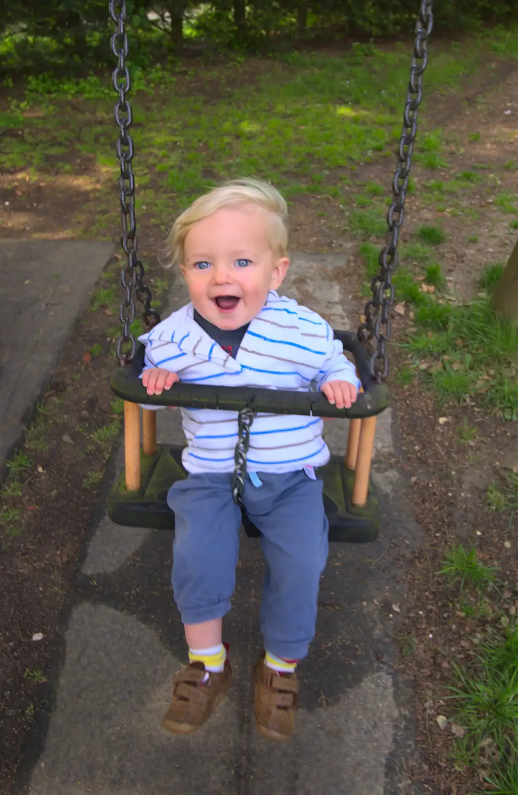 Harry swings around, from The Bure Valley Railway, Aylsham, Norfolk - 26th May 2013