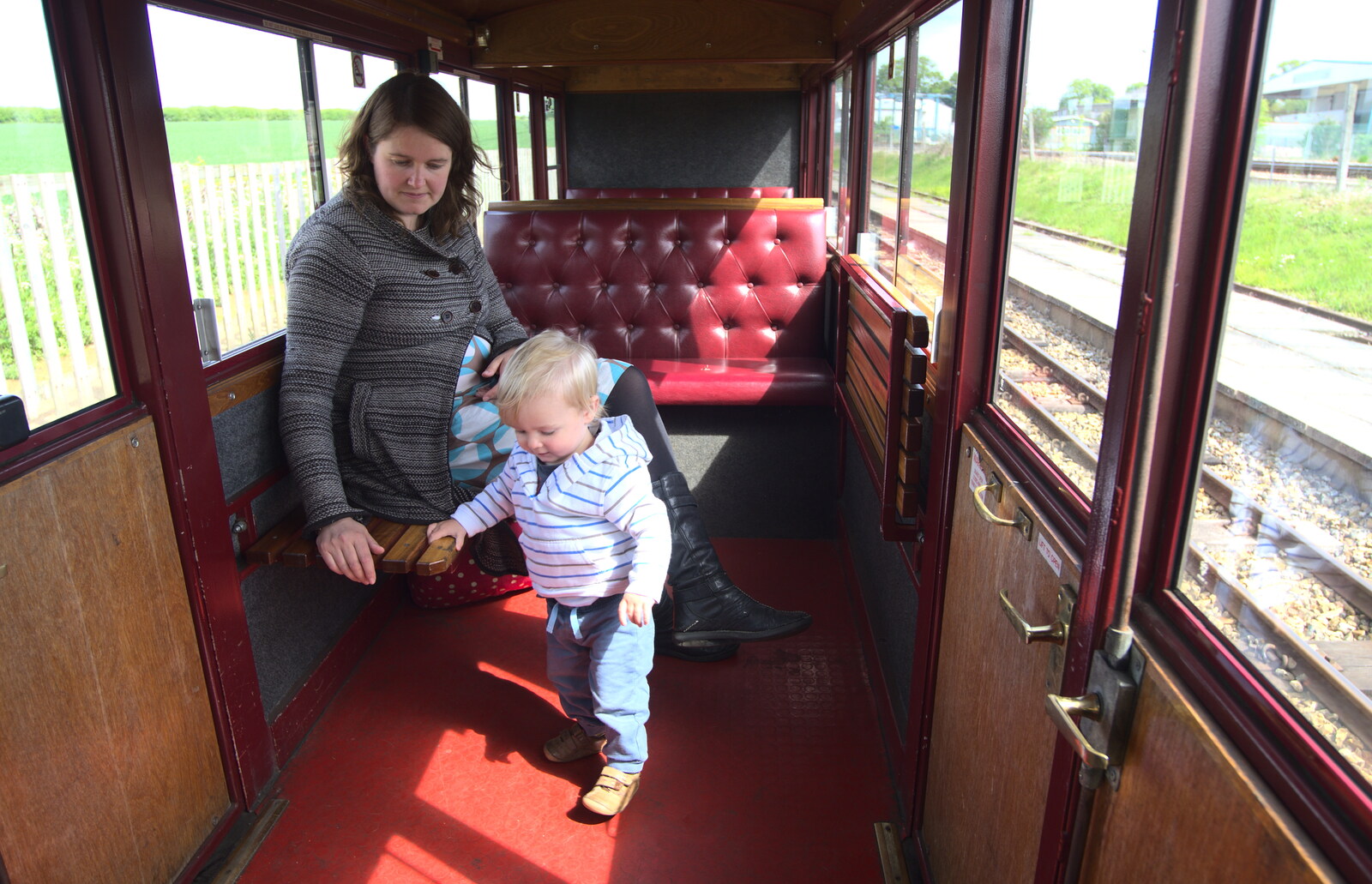 Harry gets up for a stomp around from The Bure Valley Railway, Aylsham, Norfolk - 26th May 2013