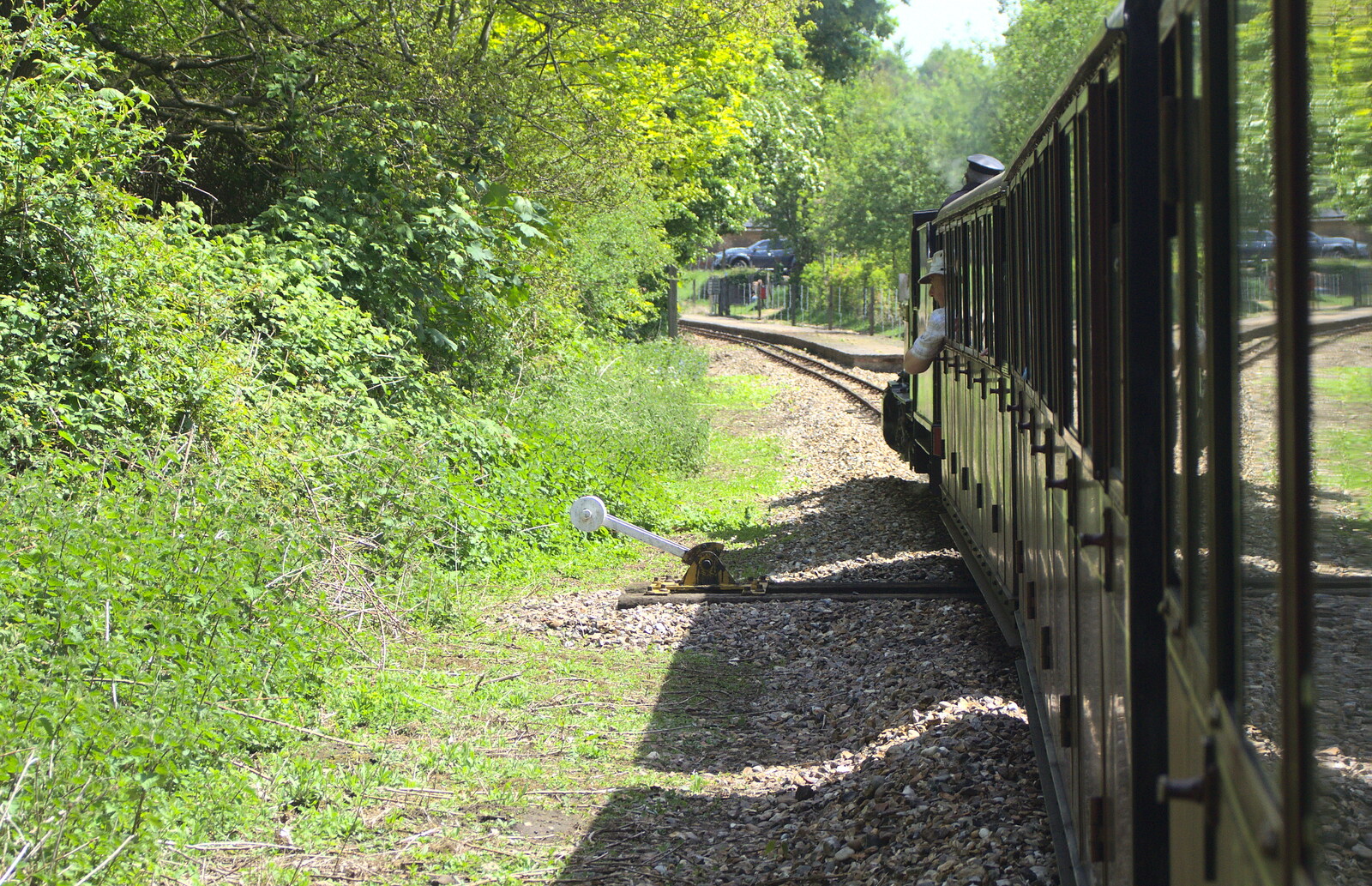 A view along the tracks from The Bure Valley Railway, Aylsham, Norfolk - 26th May 2013
