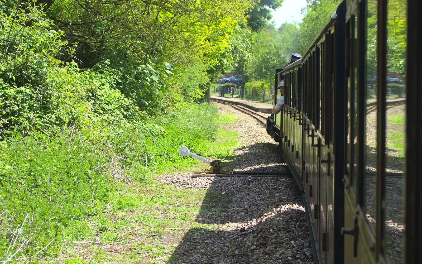 A view along the tracks, from The Bure Valley Railway, Aylsham, Norfolk - 26th May 2013