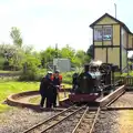 The engine spins on a turntable, The Bure Valley Railway, Aylsham, Norfolk - 26th May 2013