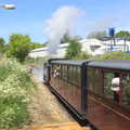 The train steams off on another trip, The Bure Valley Railway, Aylsham, Norfolk - 26th May 2013