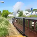 The train steams off on another trip, The Bure Valley Railway, Aylsham, Norfolk - 26th May 2013