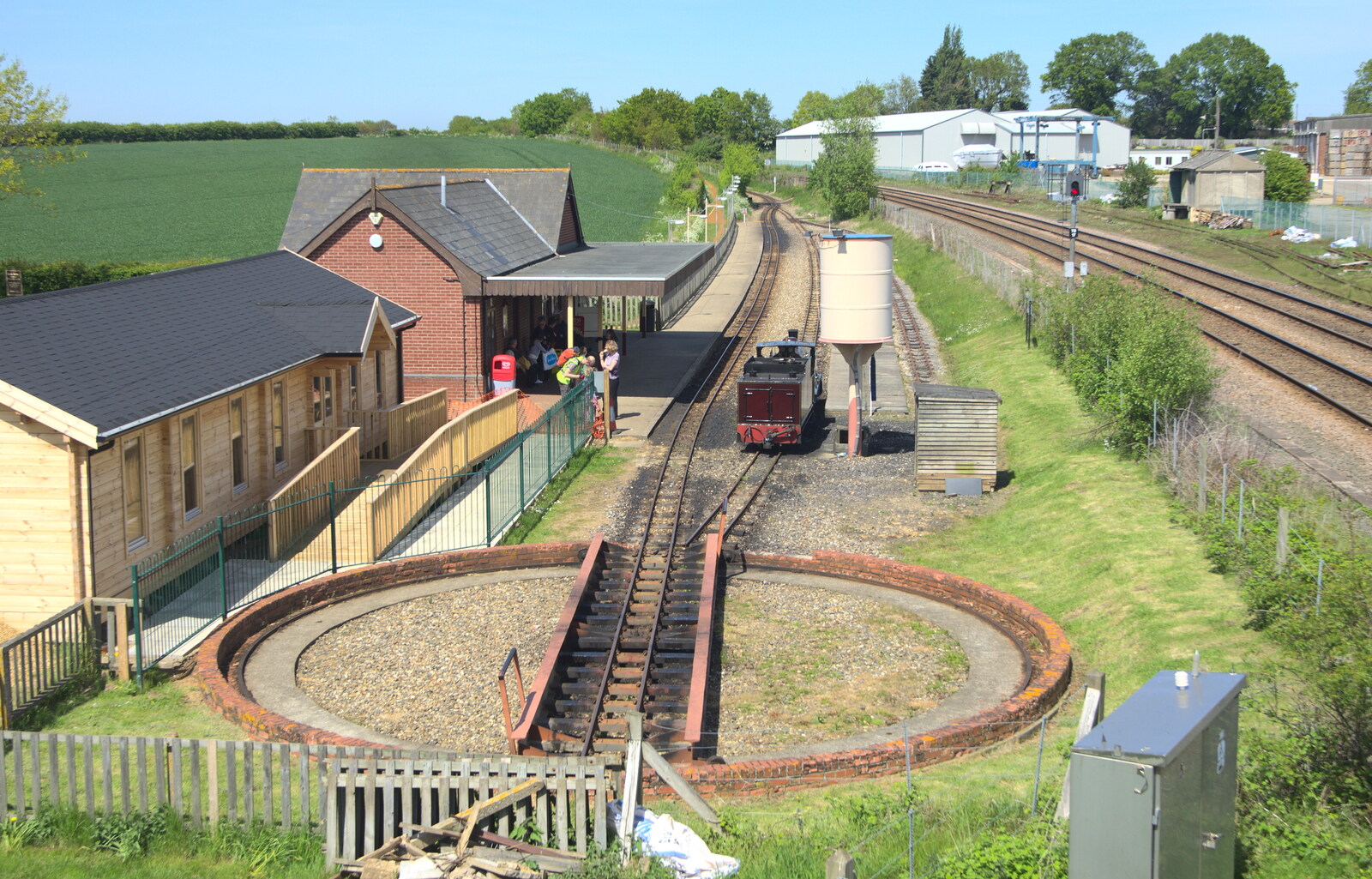 The view from the signal box from The Bure Valley Railway, Aylsham, Norfolk - 26th May 2013