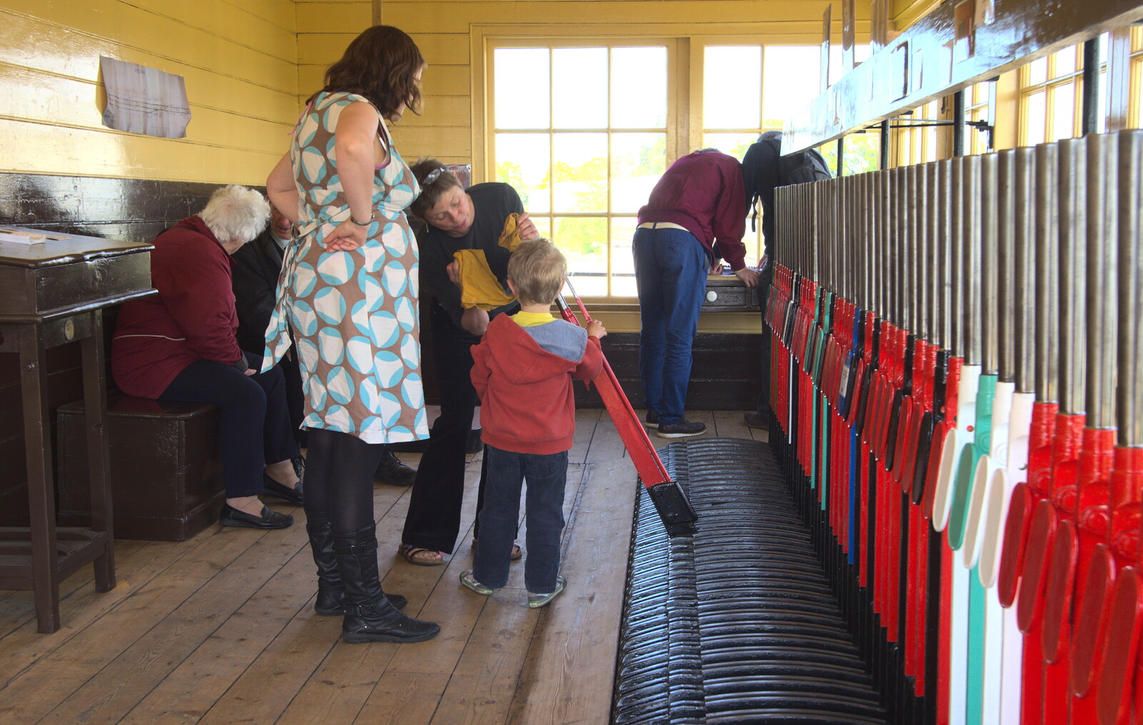 Fred has a go from The Bure Valley Railway, Aylsham, Norfolk - 26th May 2013