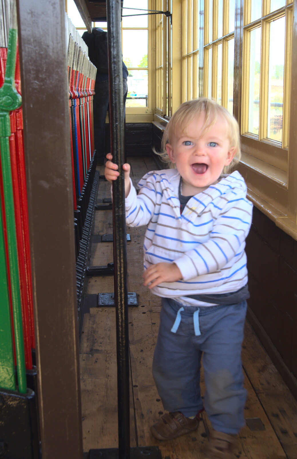 Harry thinks it's hysterical running around from The Bure Valley Railway, Aylsham, Norfolk - 26th May 2013