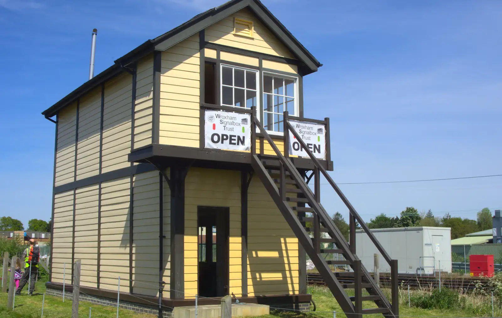 The Wroxham signal box, from The Bure Valley Railway, Aylsham, Norfolk - 26th May 2013