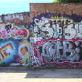 Derelict walls covered in graffiti, The Dereliction of HMSO, Botolph Street, Norwich - 26th May 2013