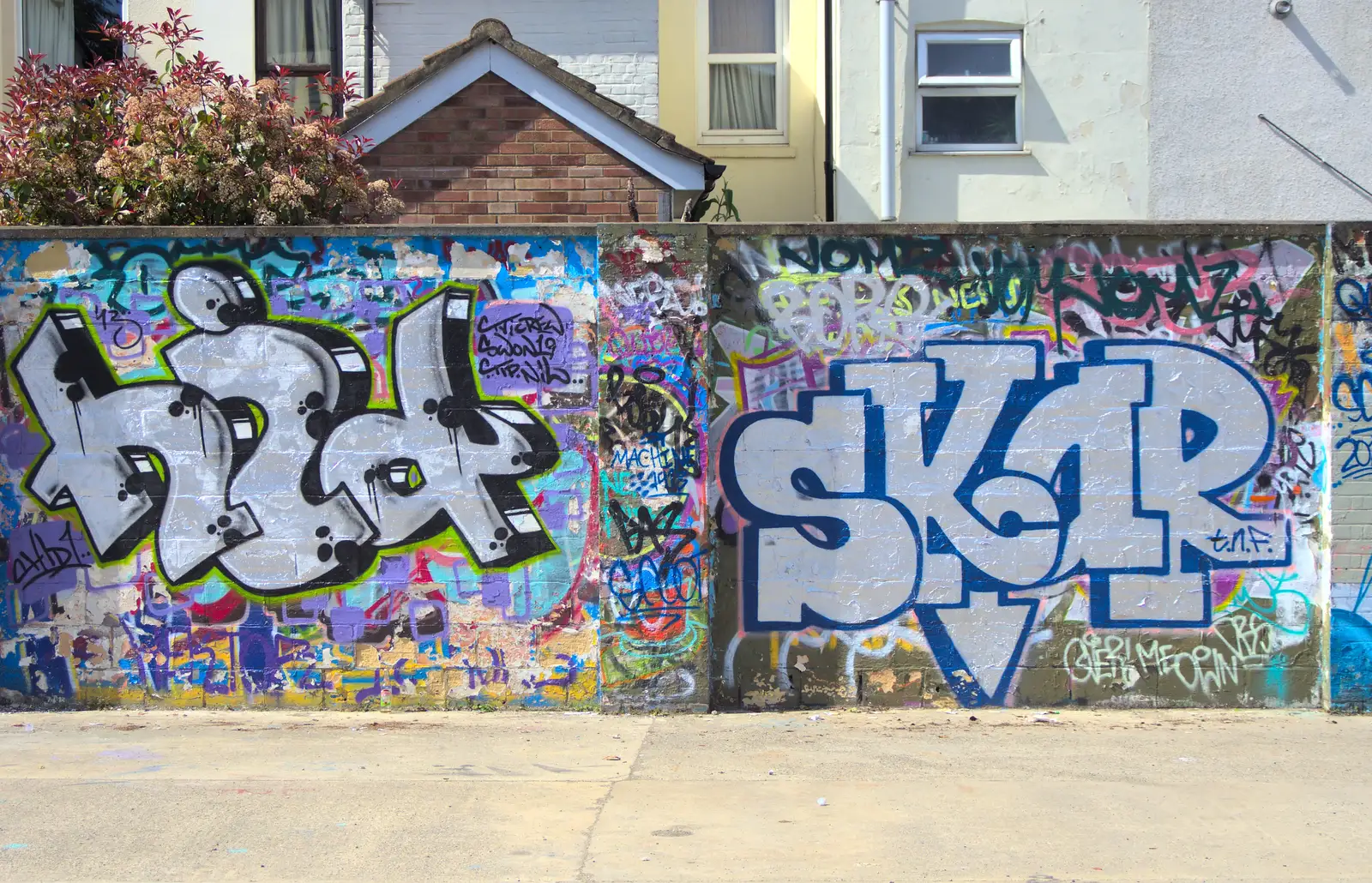 A covered wall, from The Dereliction of HMSO, Botolph Street, Norwich - 26th May 2013