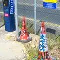 Even the traffic cones have graffiti on, The Dereliction of HMSO, Botolph Street, Norwich - 26th May 2013