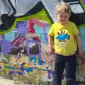 Fred leans on a painted wall, The Dereliction of HMSO, Botolph Street, Norwich - 26th May 2013