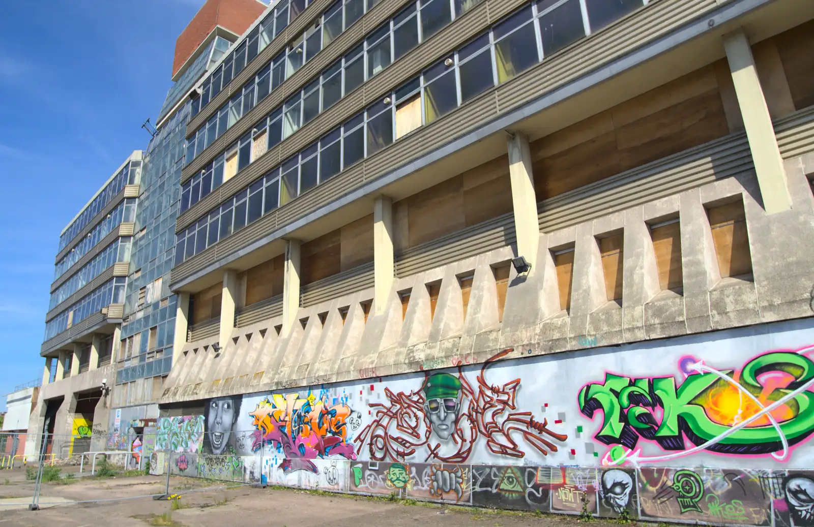 More of the graffiti on the bottom of the wall, from The Dereliction of HMSO, Botolph Street, Norwich - 26th May 2013