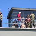 People gather on top of the tower, A "Sally B" B-17 Flypast, Thorpe Abbots, Norfolk - 27th May 2013