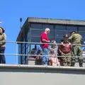 People gather on top of the tower, A "Sally B" B-17 Flypast, Thorpe Abbots, Norfolk - 27th May 2013