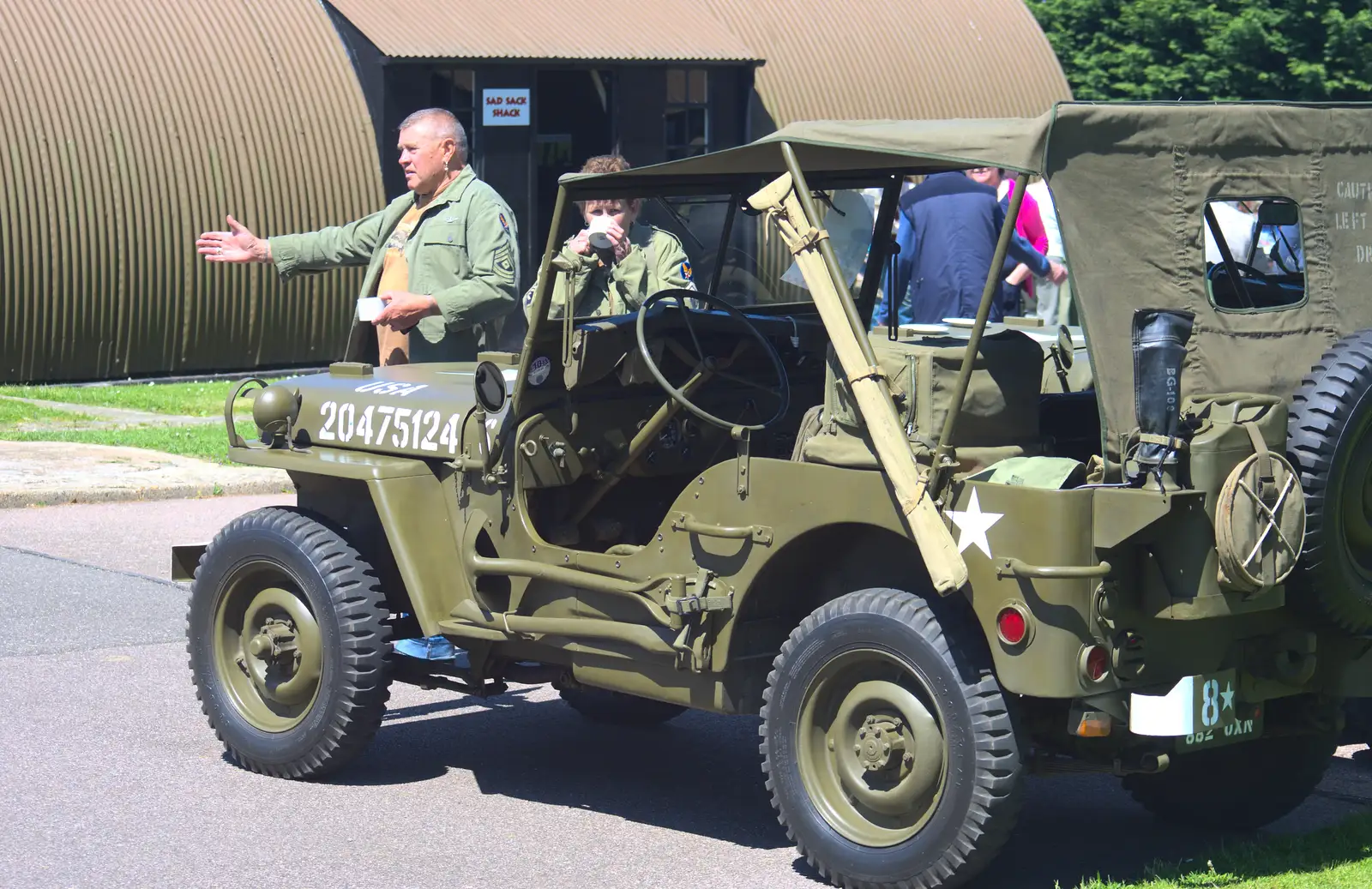 A Willy's Jeep, from A "Sally B" B-17 Flypast, Thorpe Abbots, Norfolk - 27th May 2013