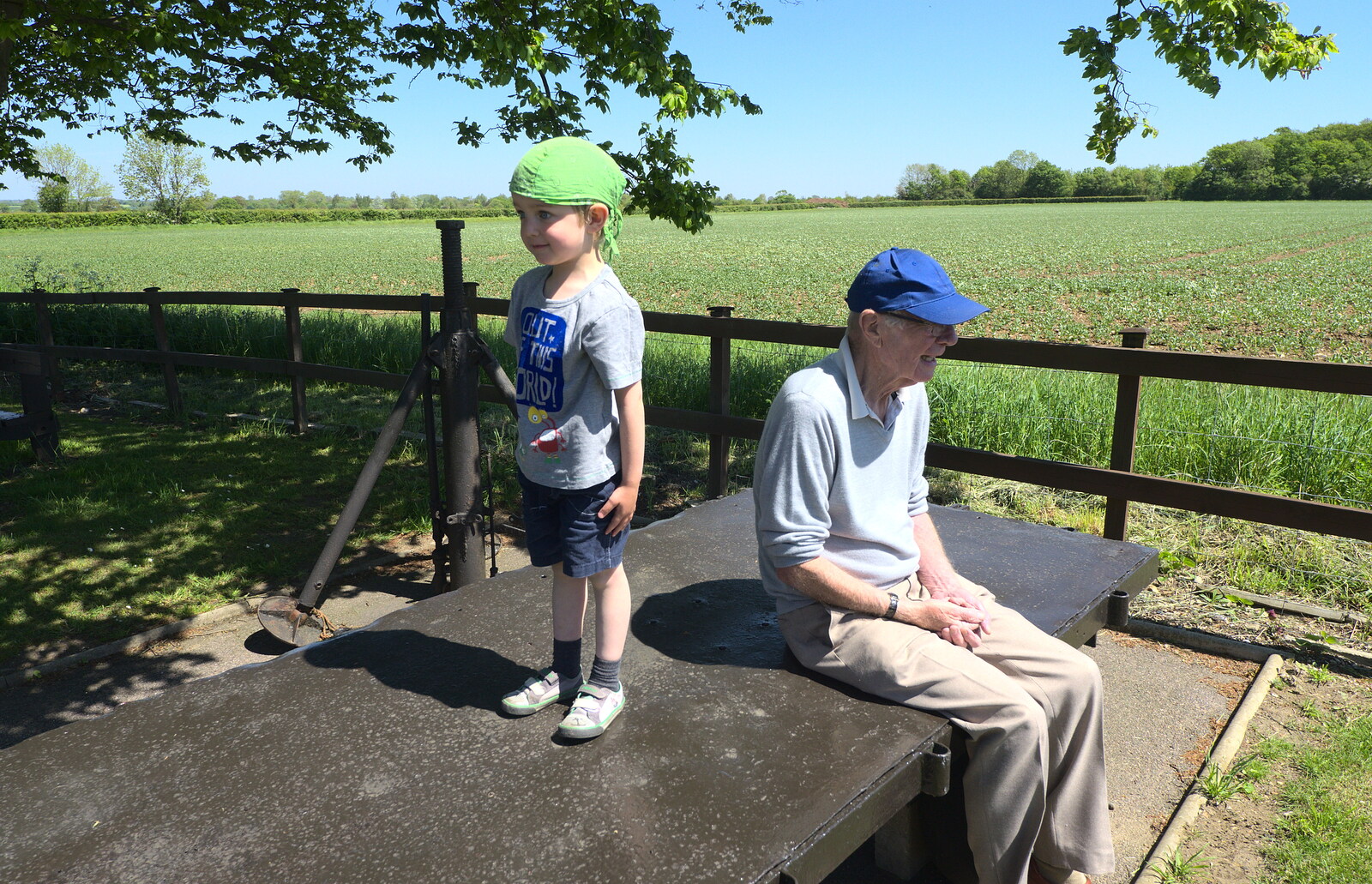 Fred and Grandad from A "Sally B" B-17 Flypast, Thorpe Abbots, Norfolk - 27th May 2013