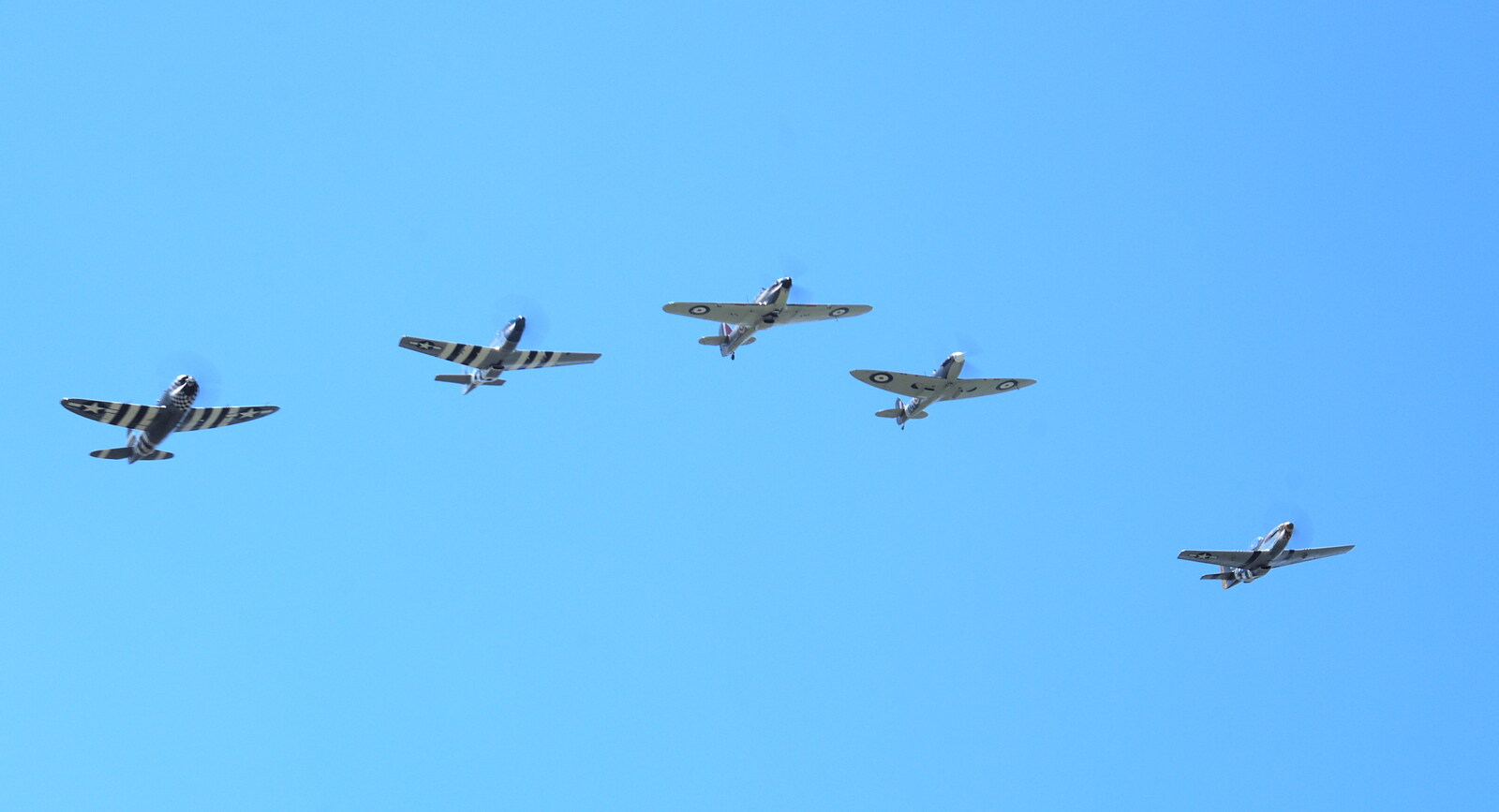 Eagle Squadron flies over first from A "Sally B" B-17 Flypast, Thorpe Abbots, Norfolk - 27th May 2013