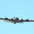 Sally B does a low flypast, A "Sally B" B-17 Flypast, Thorpe Abbots, Norfolk - 27th May 2013