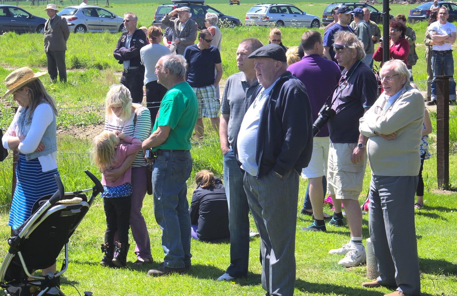 The crowds mill around from A "Sally B" B-17 Flypast, Thorpe Abbots, Norfolk - 27th May 2013