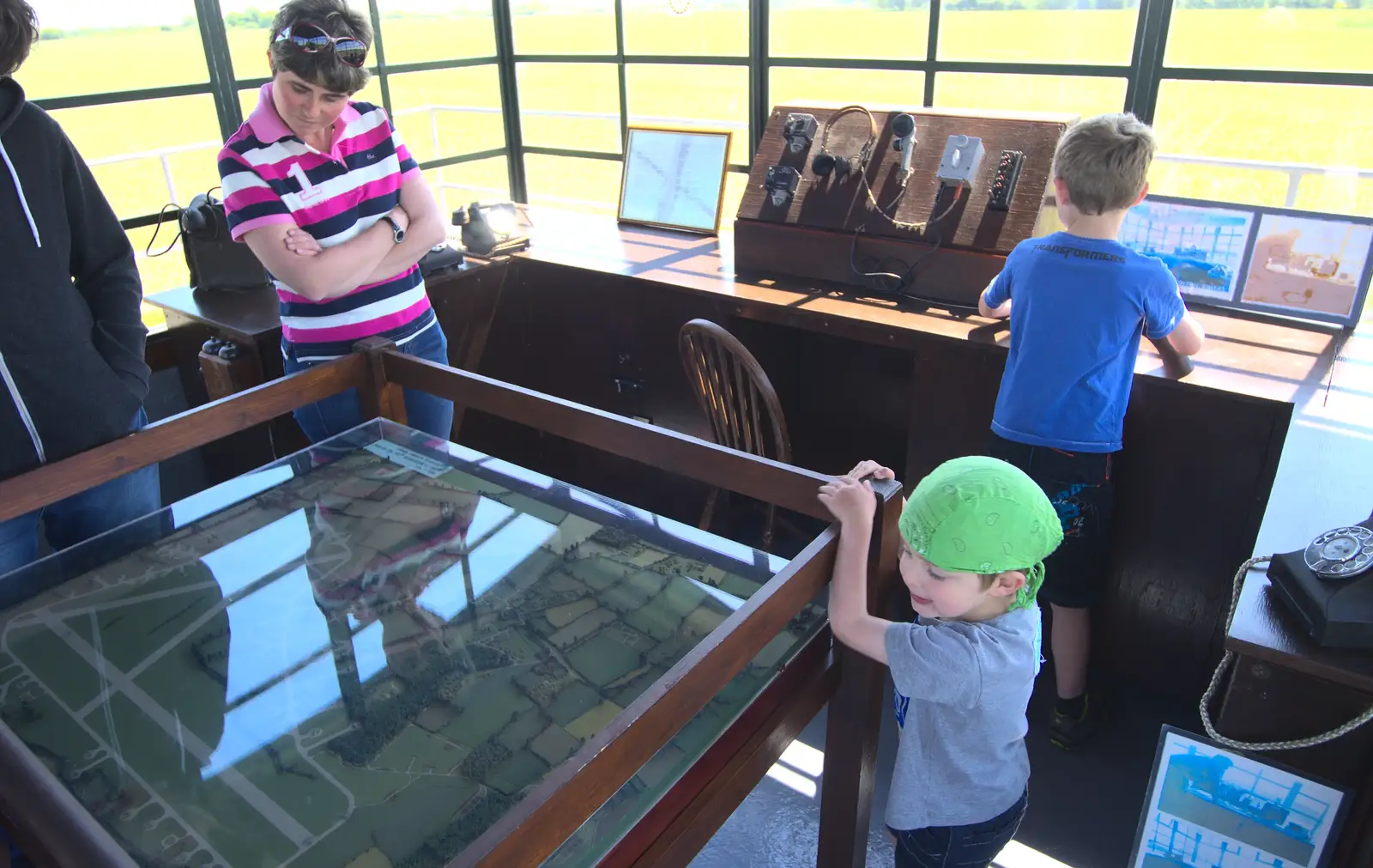 We have a look up in the Control Tower museum, from A "Sally B" B-17 Flypast, Thorpe Abbots, Norfolk - 27th May 2013