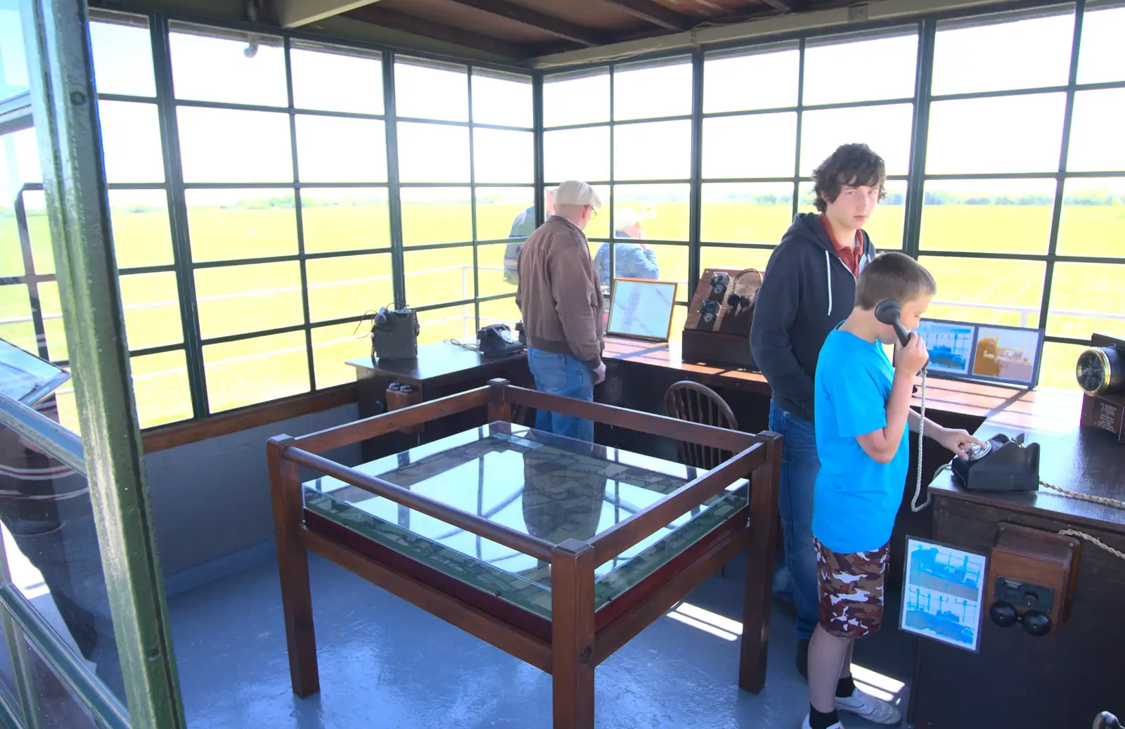 Up in the re-built tower, from A "Sally B" B-17 Flypast, Thorpe Abbots, Norfolk - 27th May 2013