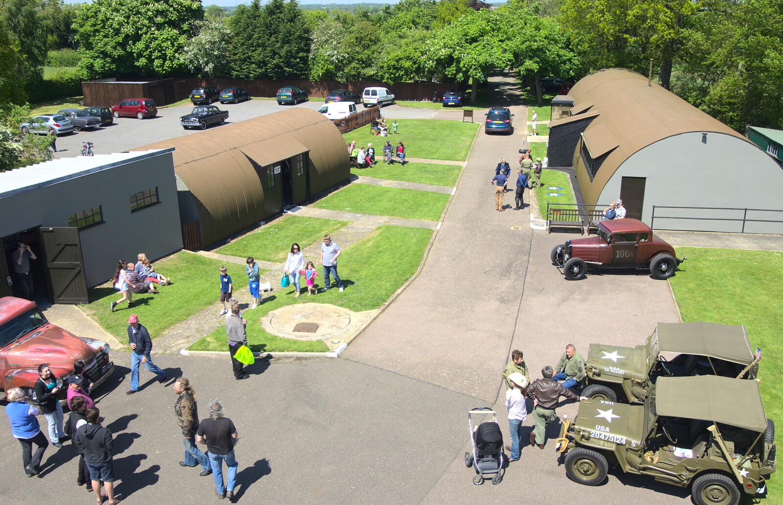 The view from the control tower from A "Sally B" B-17 Flypast, Thorpe Abbots, Norfolk - 27th May 2013