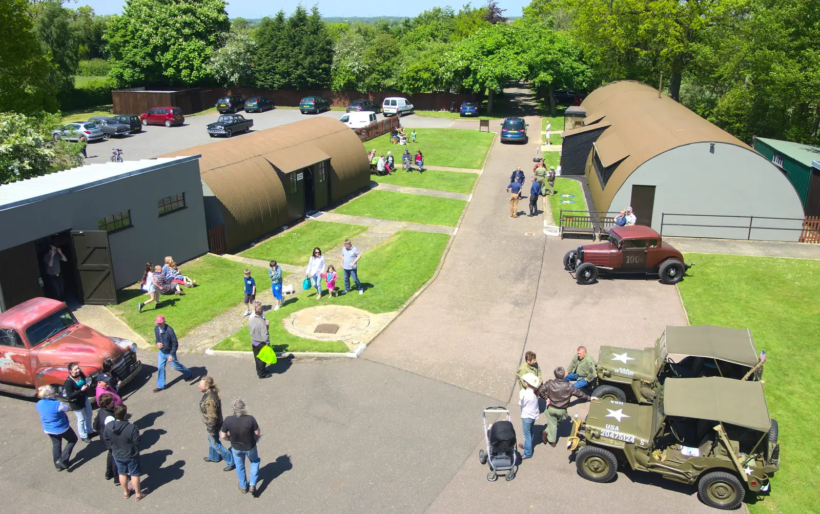 The view from the control tower, from A "Sally B" B-17 Flypast, Thorpe Abbots, Norfolk - 27th May 2013