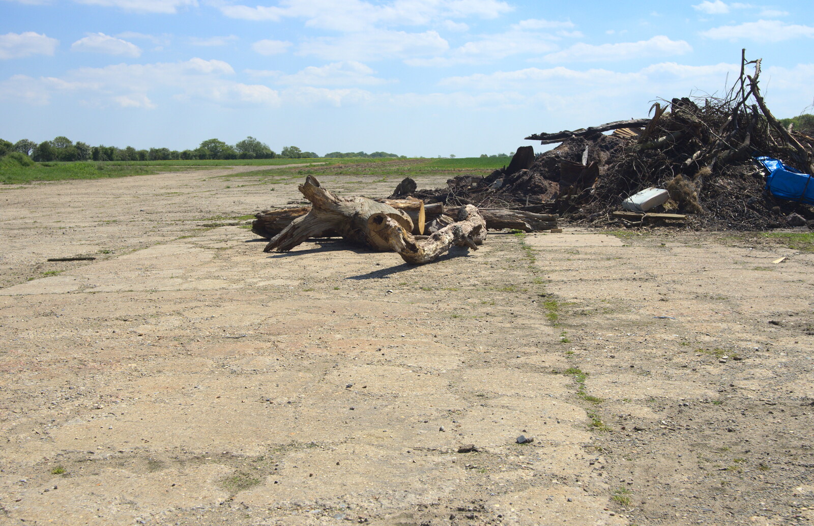 The only remaining bit of runway from A "Sally B" B-17 Flypast, Thorpe Abbots, Norfolk - 27th May 2013