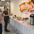 The first food arrives, A SwiftKey Hack Day, Westminster, London - 31st May 2013