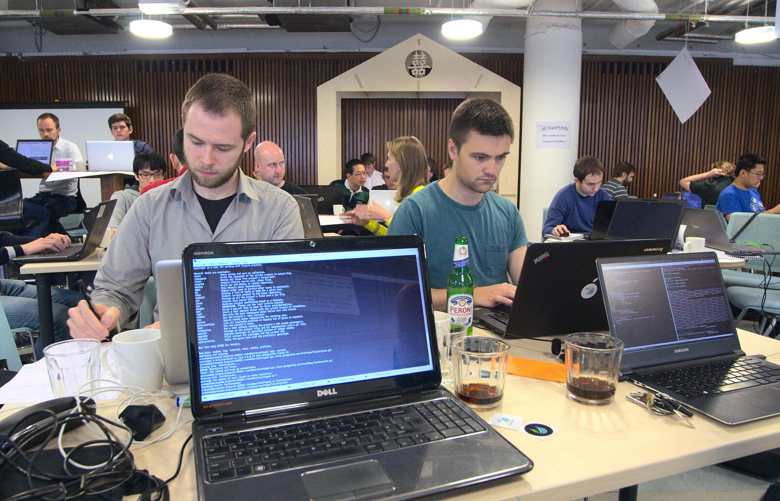 Błażej and Alex mean business from A SwiftKey Hack Day, Westminster, London - 31st May 2013