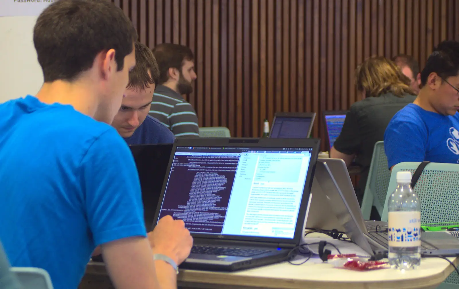 Lachie works on something, from A SwiftKey Hack Day, Westminster, London - 31st May 2013