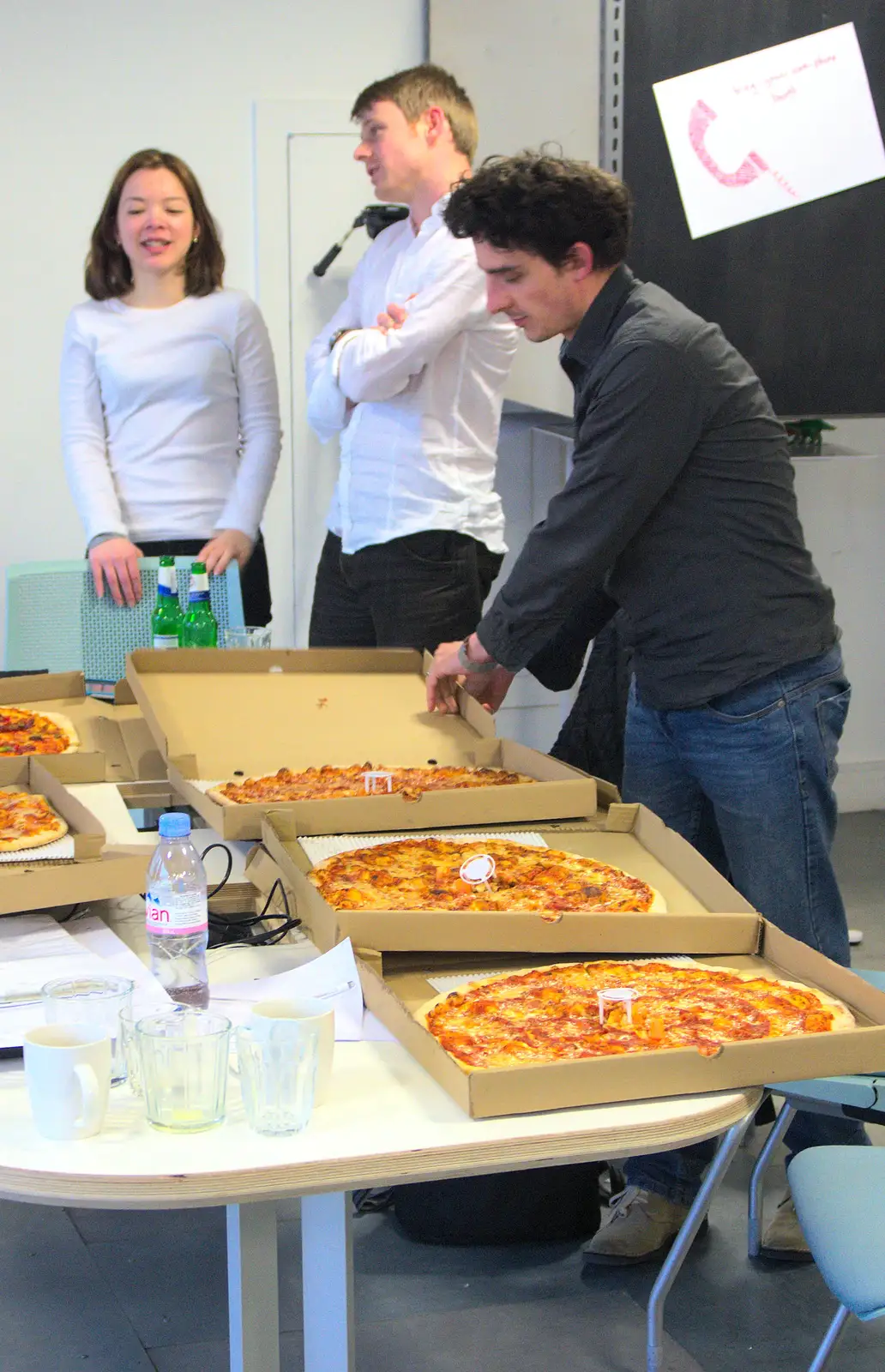 Pizzas are ready for the evening feed, from A SwiftKey Hack Day, Westminster, London - 31st May 2013