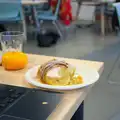 Doug eats a hole through his breakfast pastry, A SwiftKey Hack Day, Westminster, London - 31st May 2013