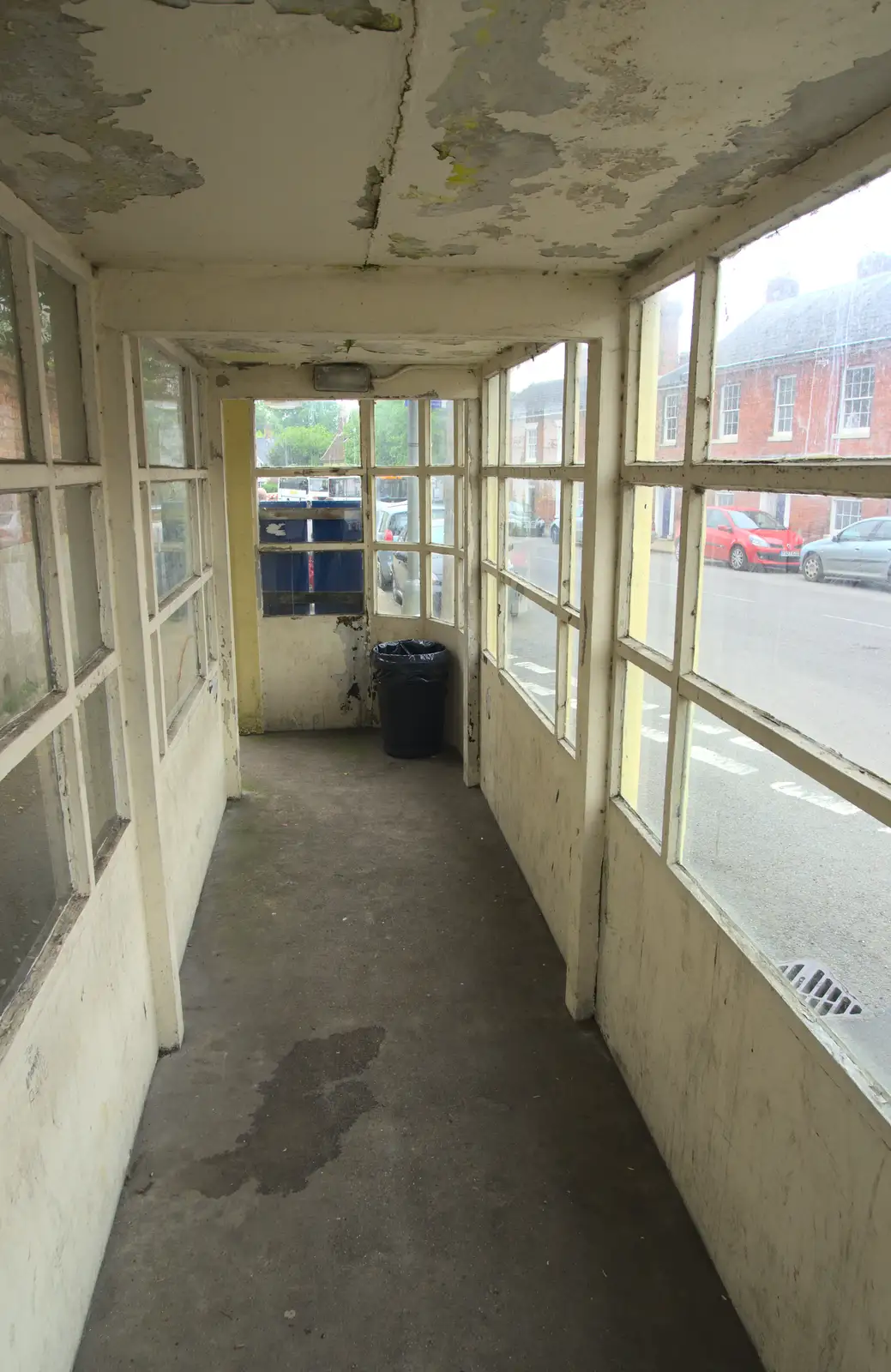 A derelict-looking 1930s bus shelter in Eye, from Eye Open Gardens, Suffolk - 1st June 2013