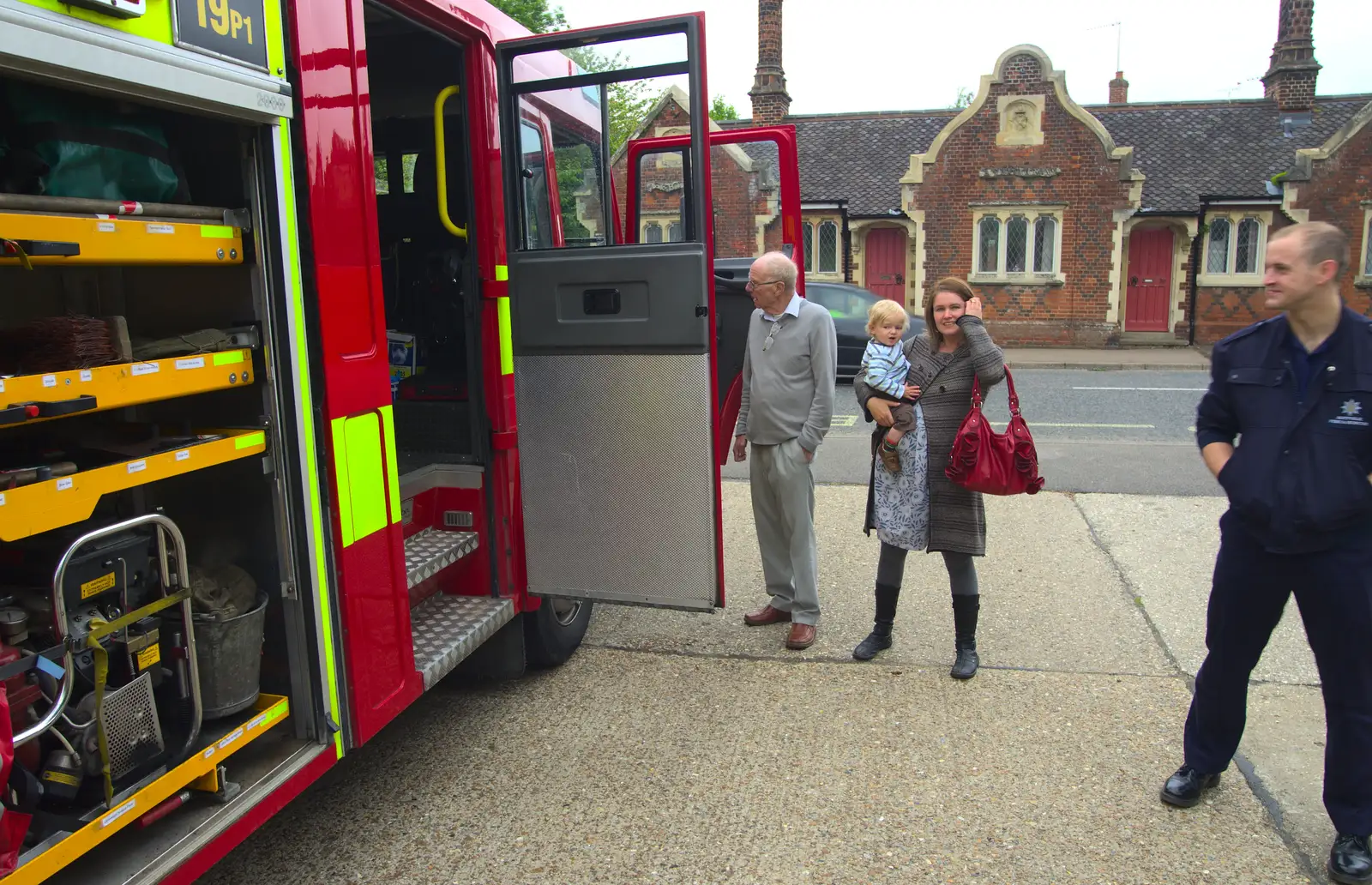 A fire engine built in Sandbach, from Eye Open Gardens, Suffolk - 1st June 2013