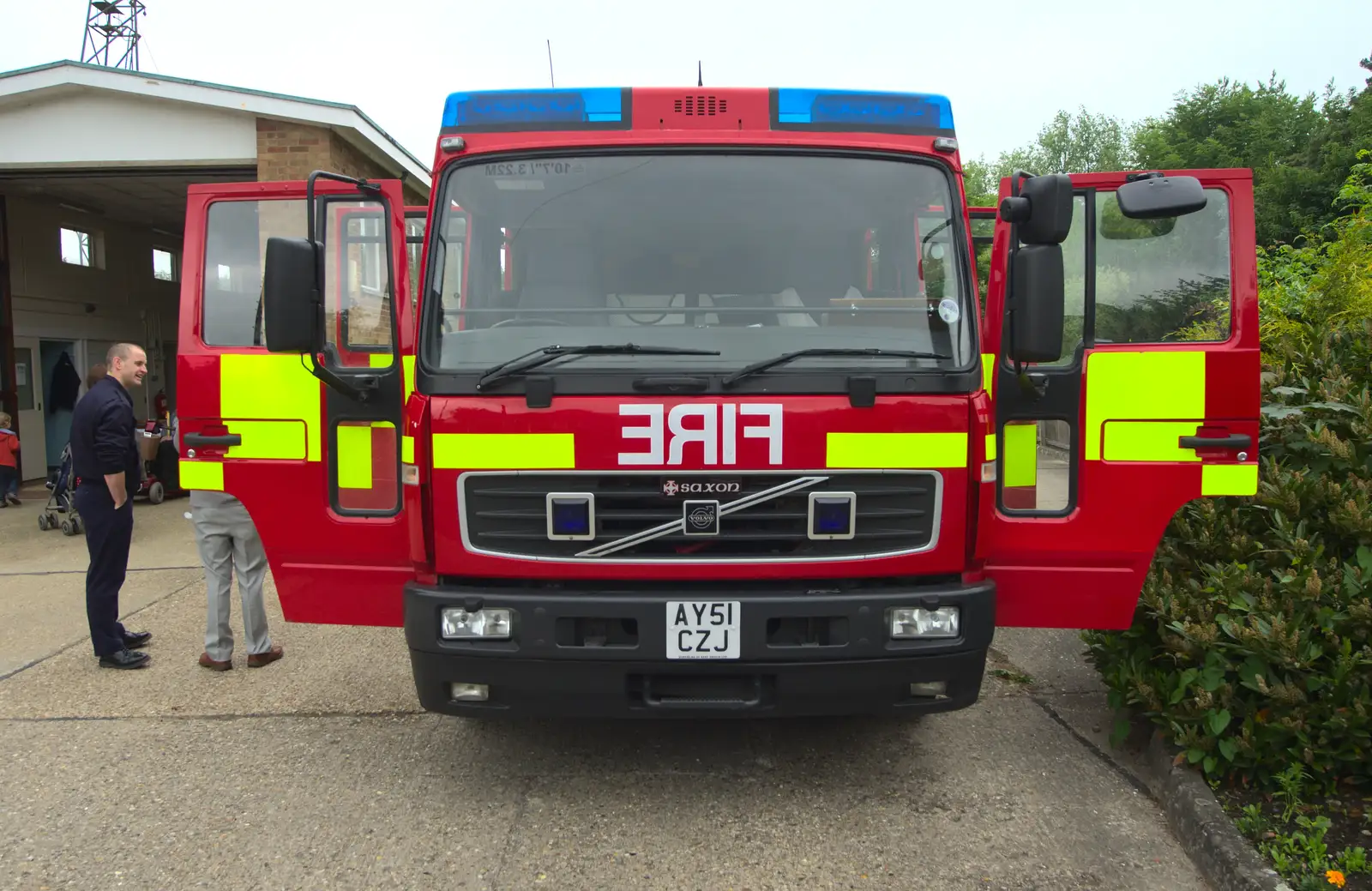 The fire engine, from Eye Open Gardens, Suffolk - 1st June 2013