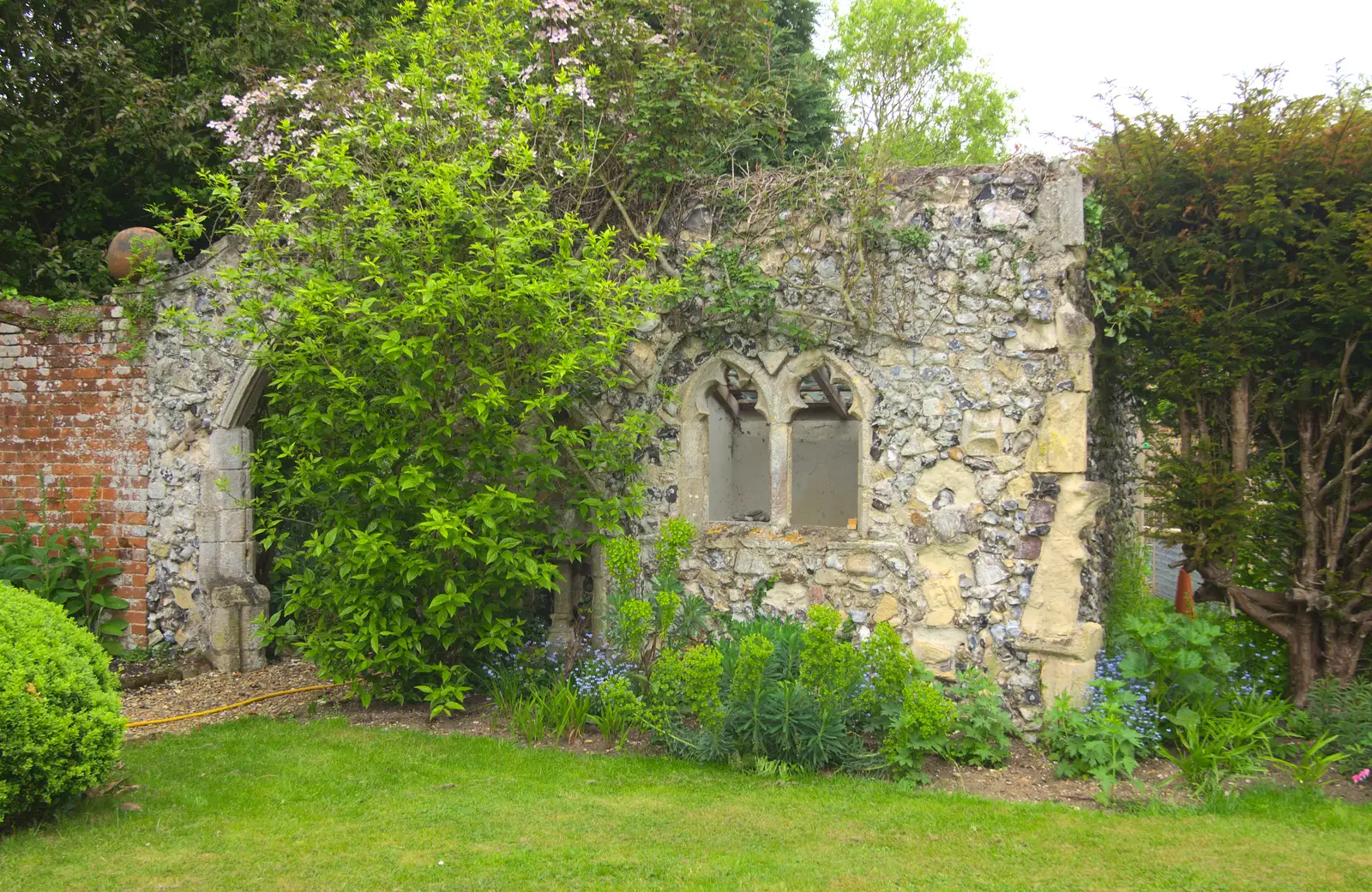 The remains of a tiny ruined chapel in Chandos House, from Eye Open Gardens, Suffolk - 1st June 2013