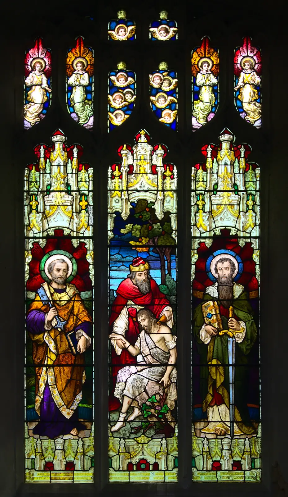 Stained glass in Eye church, dated around 1912, from Eye Open Gardens, Suffolk - 1st June 2013