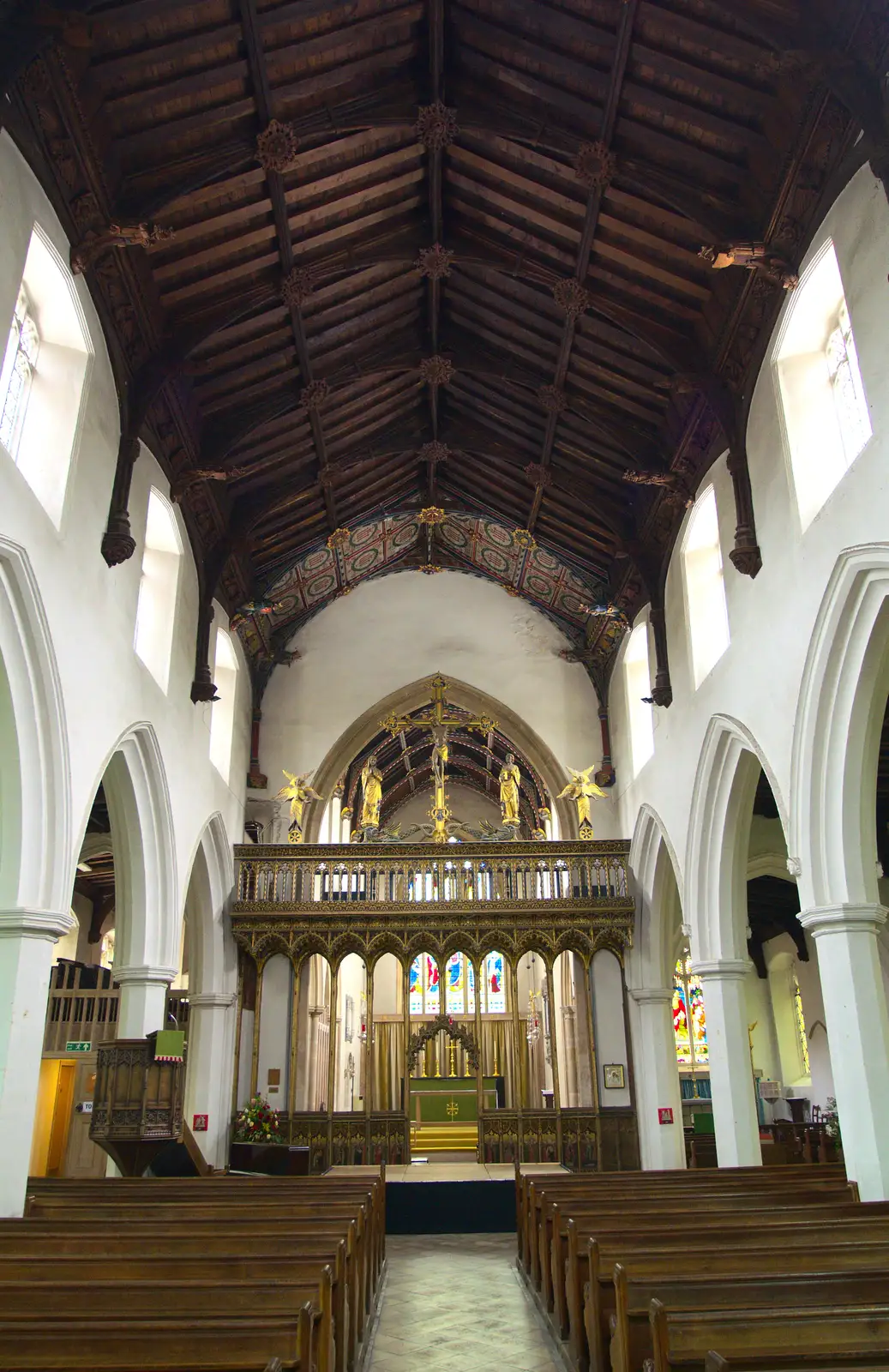 The nave of Ss. Peter and Paul, Eye, from Eye Open Gardens, Suffolk - 1st June 2013