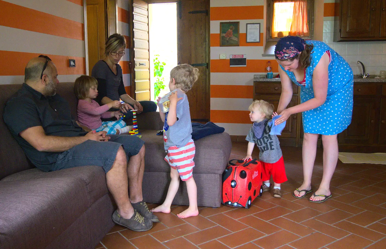 Stefano and family come over to visit for the day, from Marconi, Arezzo and the Sagra del Maccherone Festival, Battifolle, Tuscany - 9th June 2013