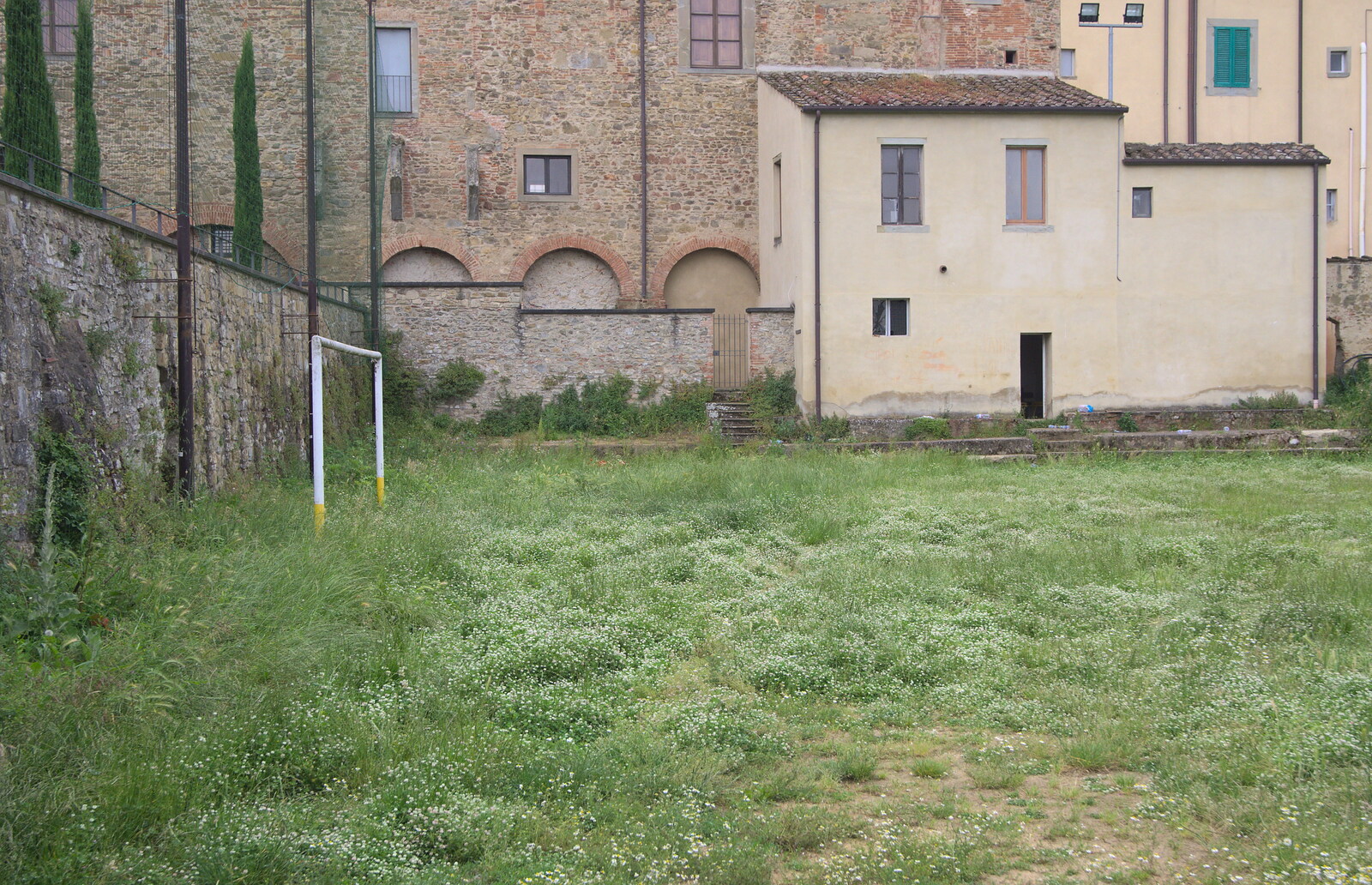 Marconi, Arezzo and the Sagra del Maccherone Festival, Battifolle, Tuscany - 9th June 2013: This football pitch is perhaps not quite match ready