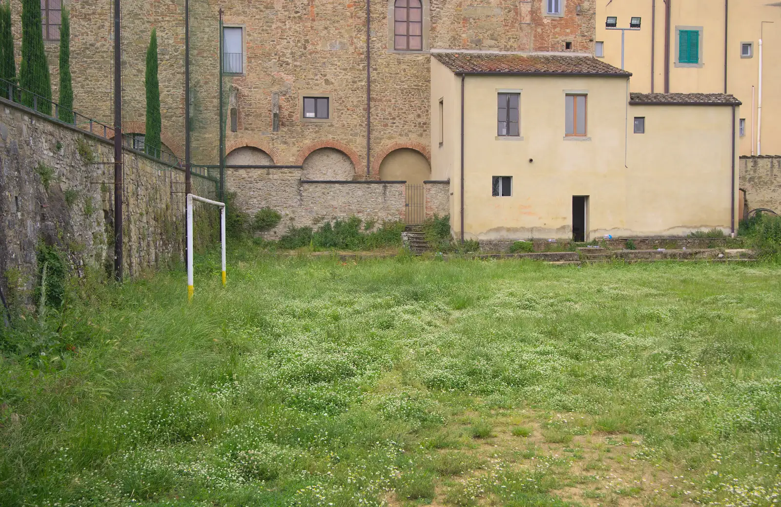 This football pitch is not quite match-ready, from Marconi, Arezzo and the Sagra del Maccherone Festival, Battifolle, Tuscany - 9th June 2013