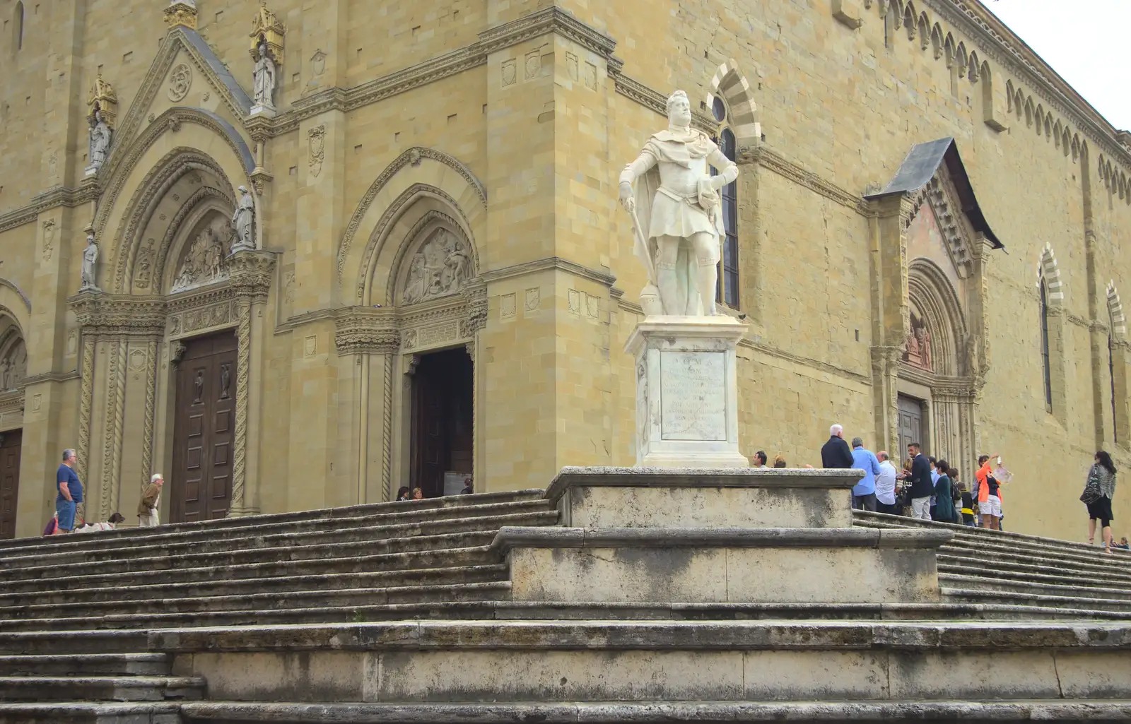 Some dude statue looks out, from Marconi, Arezzo and the Sagra del Maccherone Festival, Battifolle, Tuscany - 9th June 2013