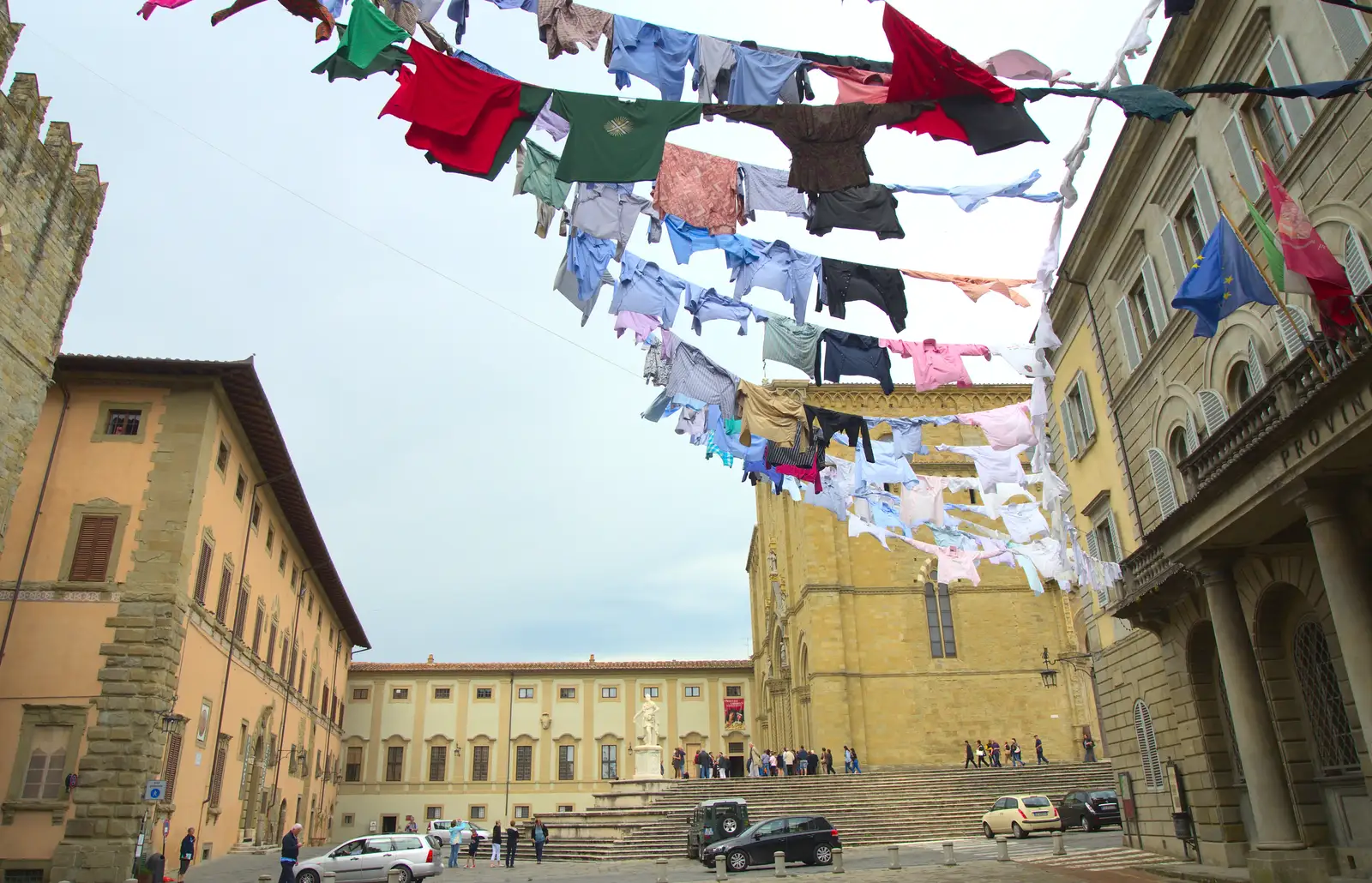 Clothes over Arezzo, from Marconi, Arezzo and the Sagra del Maccherone Festival, Battifolle, Tuscany - 9th June 2013